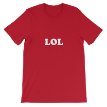 LOL - Laugh Out Loud Social Acronym Unisex T-Shirt in Red from forzatees.com