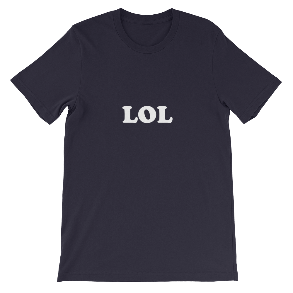 LOL - Laugh Out Loud Social Acronym Unisex T-Shirt in Navy from forzatees.com