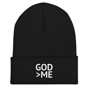 God Is Greater Than Me - Embroidered Beanie Hat for Christians from Forza Tees