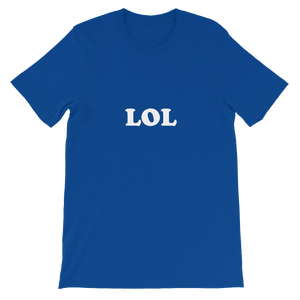 LOL - Laugh Out Loud Social Acronym Unisex T-Shirt in Blue from forzatees.com